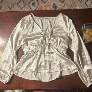 A&F satin blouse